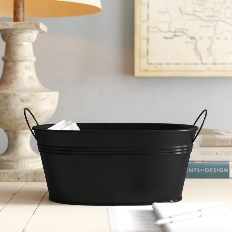 Laurel Foundry Modern Farmhouse Metal Bucket with Handles Wayfair